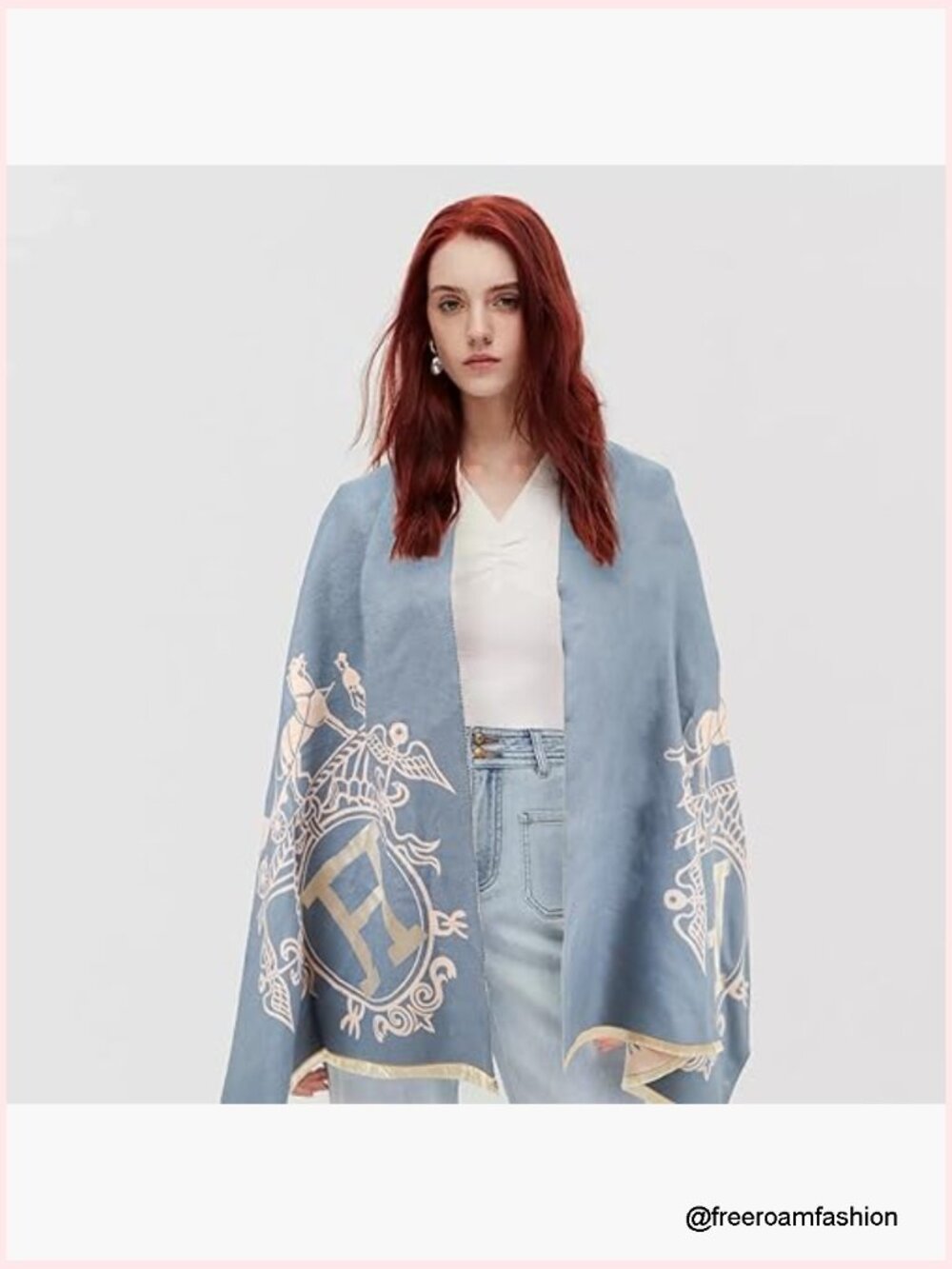 Silky Pashmina Shawl Wrap - Lightweight Cashmere Blend, Evening Blanket Poncho - Picture 5 of 7